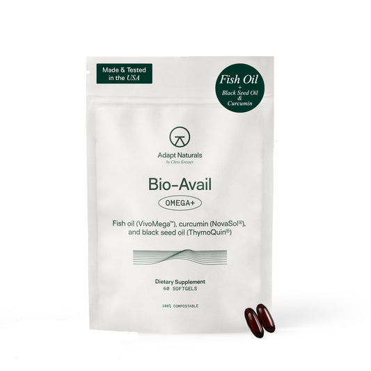 Adapt Naturals Omega 3 Fish Oil Supplement with Bioavailable Curcumin & Black Seed, 1500mg Fish Oil EPA DHA Omega 3 Fatty Acids to Support Joints, Muscles & Heart | Unflavored - 30 Days Supply - Medaid International