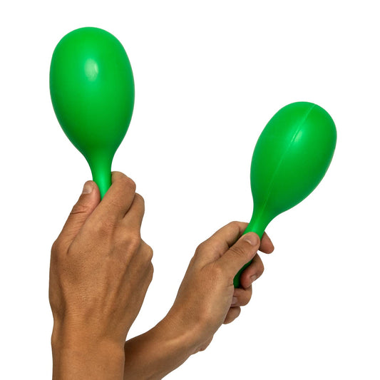 Tiger Full Size Plastic Maracas - Green Pair - Medaid International
