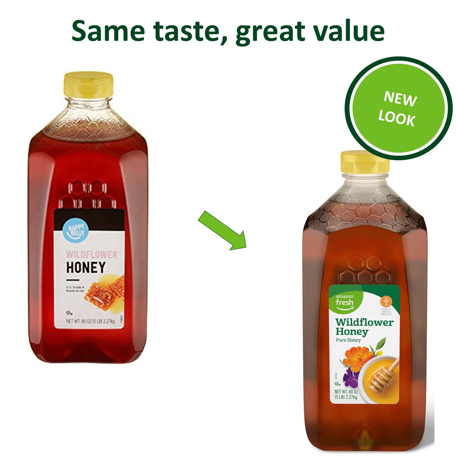 Amazon Fresh, Wildflower Honey, 80 Oz (Previously Happy Belly, Packaging May Vary) - Medaid International