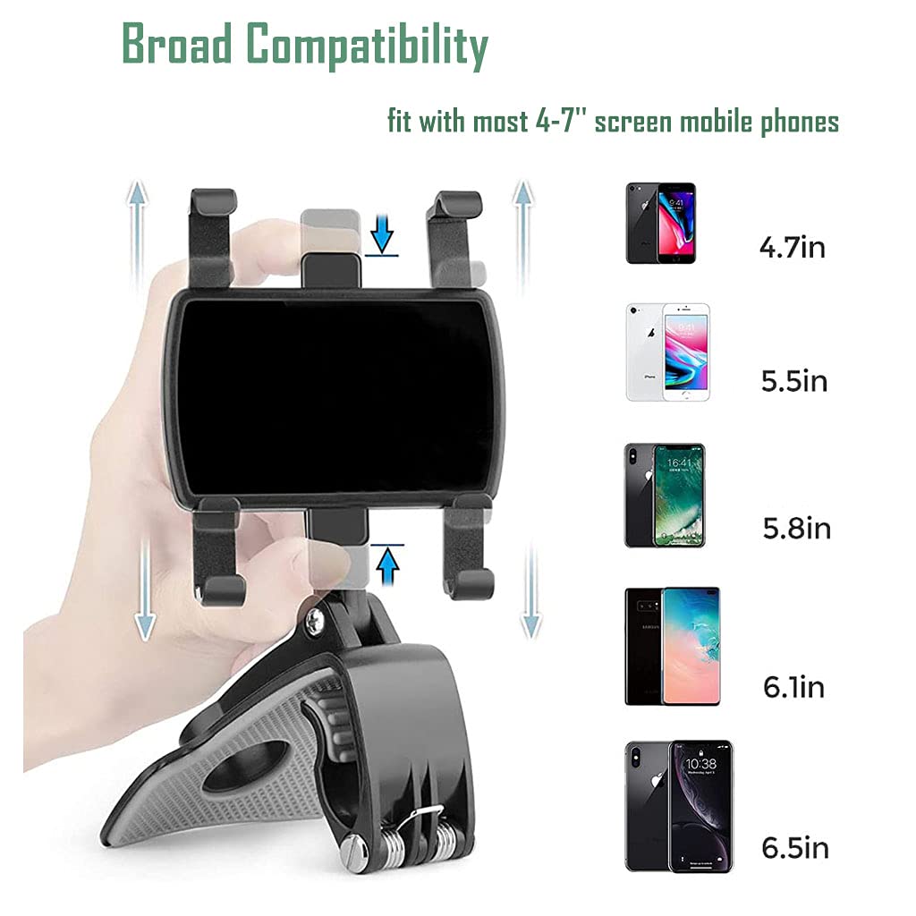 YAOKEEP Universal Car Phone Holder Mount,360 Degrees Rotation Dashboard Phone Holder [Upgrade Clip Never Fall],car Phone Mount for iPhone,Samsung,Google,Nokia,and 4 to 7" Smartphones - Medaid International