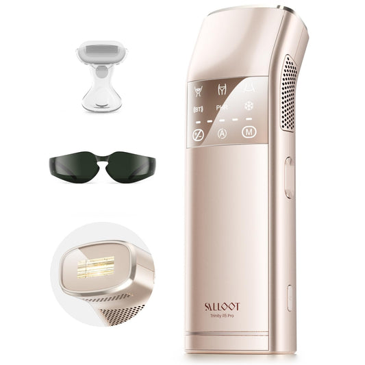 (2025 New) IPL Laser Hair Removal for Women and Men, 2 Lights & 4-Pulse Modes, 2℃ Sapphire Ice Cooling for Sensitive Skin, Targets Ingrown Hair, Permanent Hair Reduction for Bikini, Face & Body - Medaid International