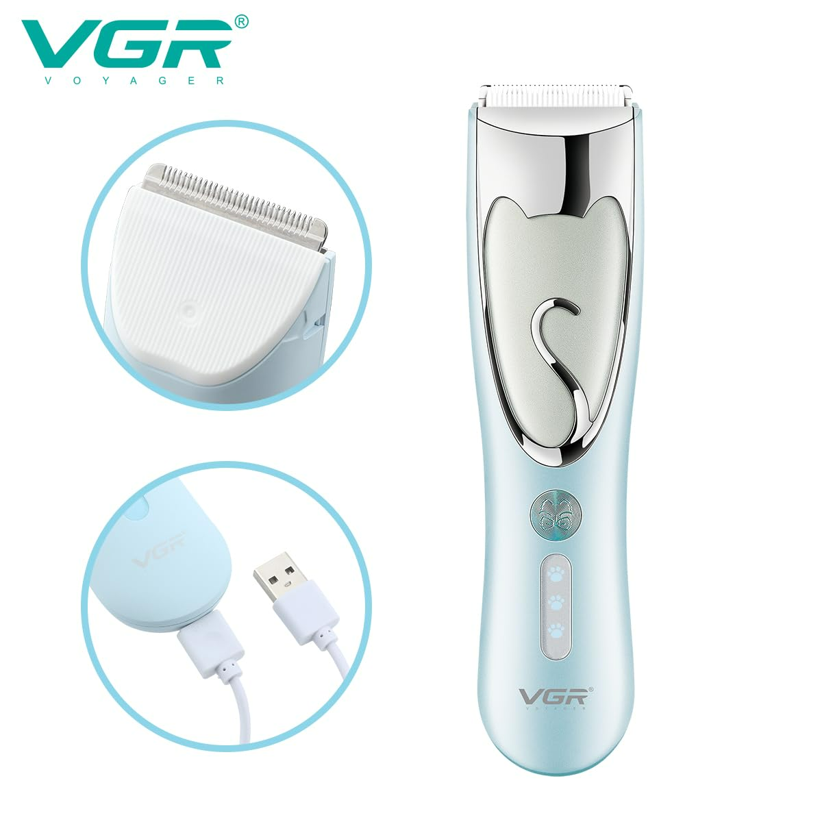 VGR V203 Cordless Dog Clippers Waterproof - Medaid International