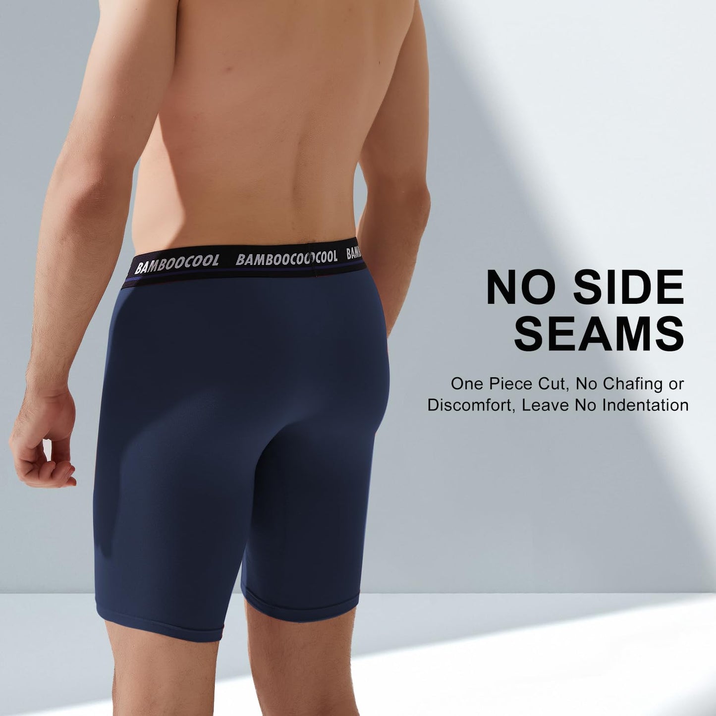 BAMBOO COOL Men's Long Boxer Briefs Performance Long Leg Sports Boxer Brief Underwear MultiPack - Medaid International