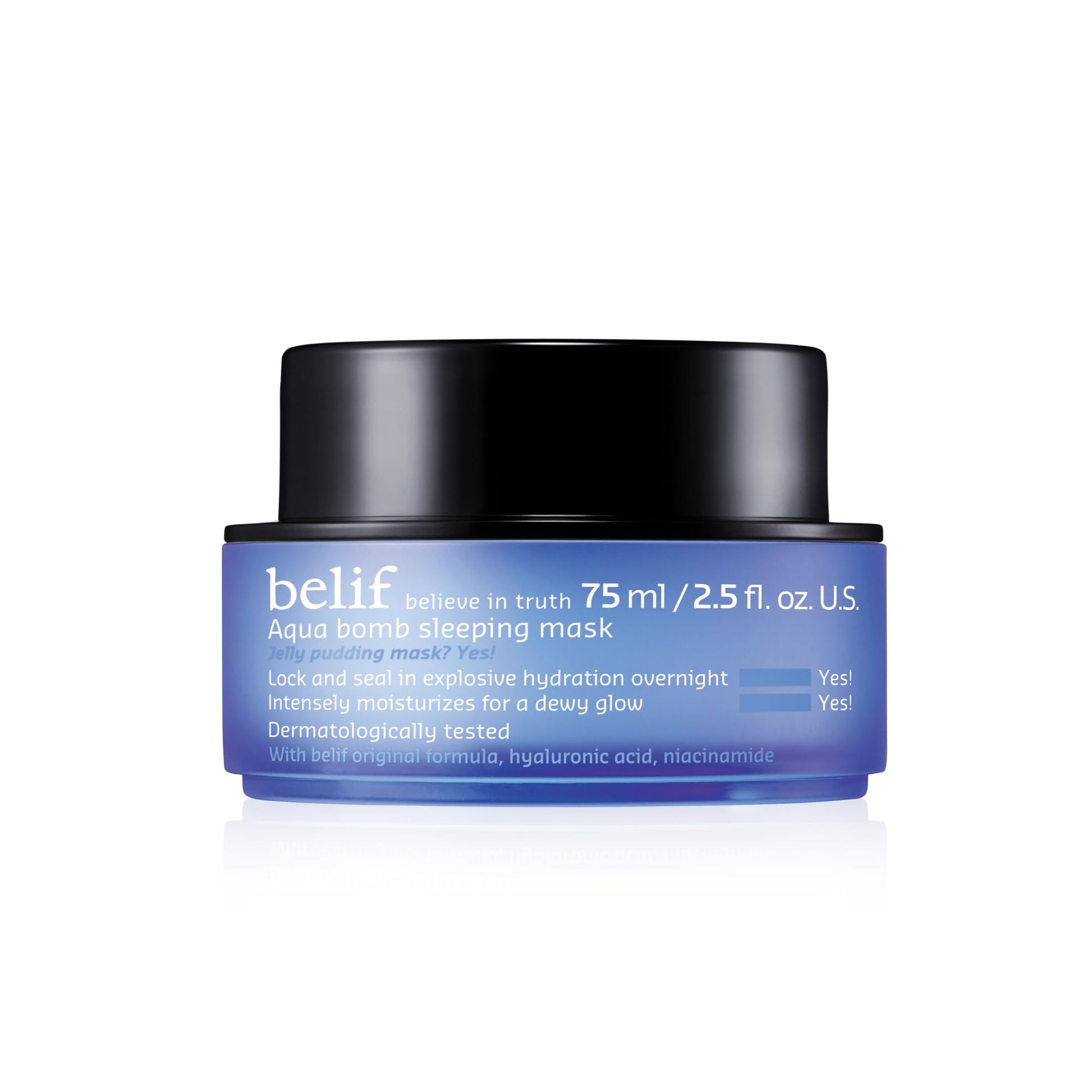 belif Vitamin E Jelly Overnight Mask – Hydrating & Plumping Face Moisturizer with Red Algae & Jojoba Oil, Deep Repair for Glass Skin, Korean Sleeping Mask for Intense Hydration & Radiance, 2.53 fl oz - Medaid International