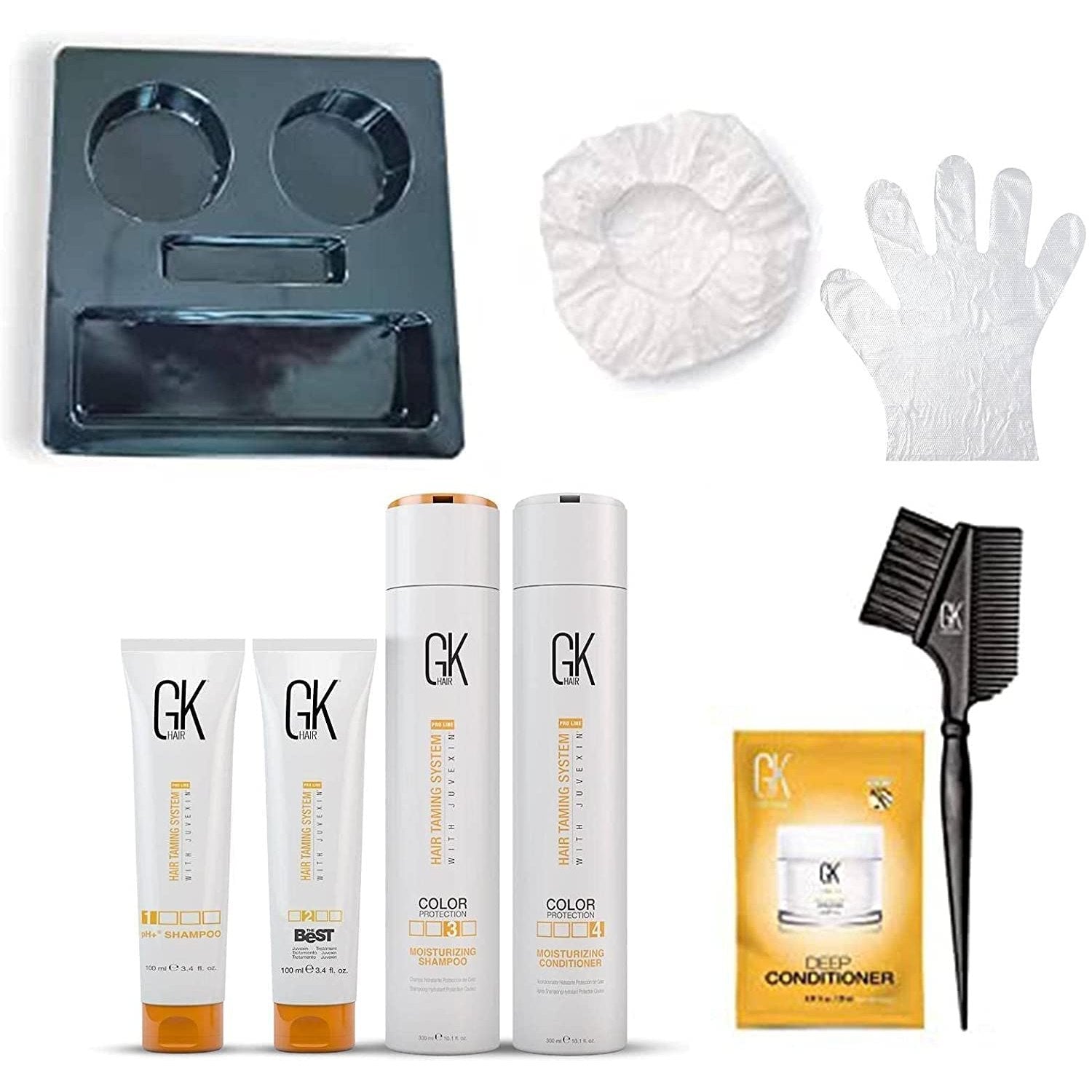 GK HAIR Global Keratin The Best Consumer Box Kit (10.1 Fl Oz/300ml) Smoothing Keratin Treatment Professional Brazilian Complex Blowout Straightening For Silky Smooth & Frizzy Hair - Medaid International