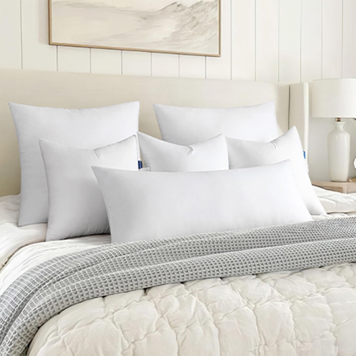 MIULEE 14x36 Inch Throw Pillow Insert Premium Throw Pillow Virgin Microfiber Stuffer Rectangle Pillow for Sofa Bed Couch - Medaid International