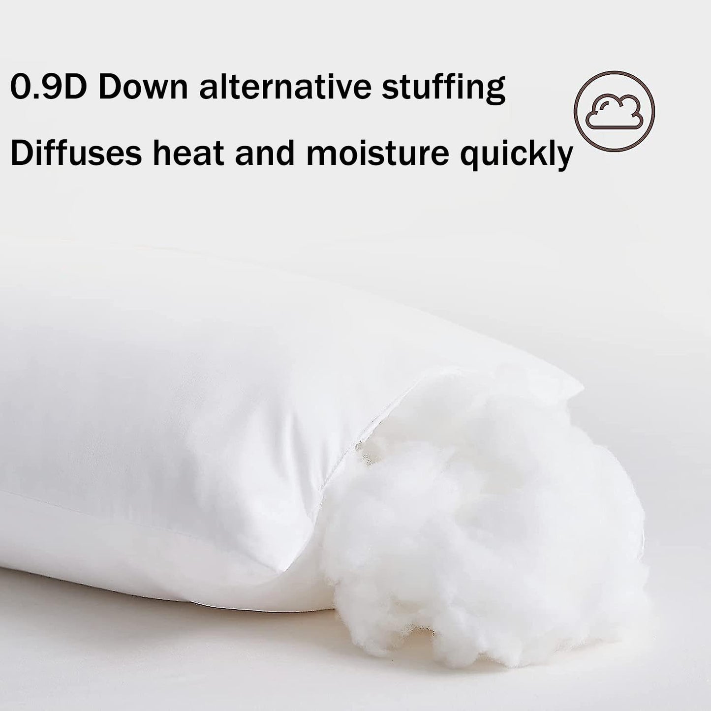 Hotel Collection Bed Pillows Standard Size Set of 4 Back Sleeper Pillow for Adults Stomach Kids Side Sleeping Medium Soft Plush Fluffy White 20x26 inches - Medaid International