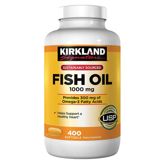 Kirkland Signature Fish Oil 1000 mg., 400 Softgels (3 Pack) - Medaid International