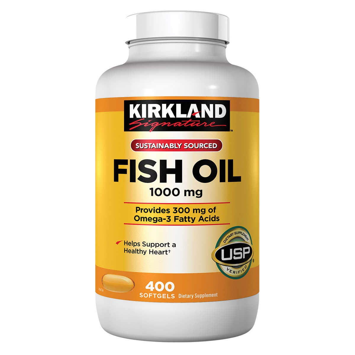 KIRKLAND Signature Fish Oil 1000 mg., 400 Softgels (3 Pack) - Medaid International