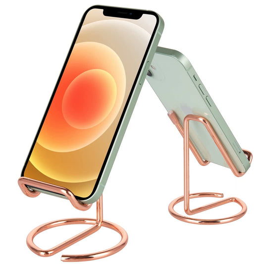 ROPOSY Cell Phone Stand Holder Desk Accessories, Cute Metal Rose Gold, Compatible with All Mobile Phones, iPhone, Switch, iPad - Medaid International