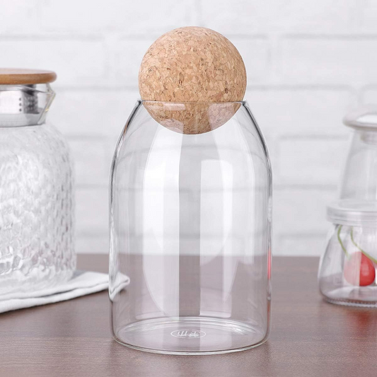 800ml Glass Storage Jar with Bamboo Lid - Medaid International