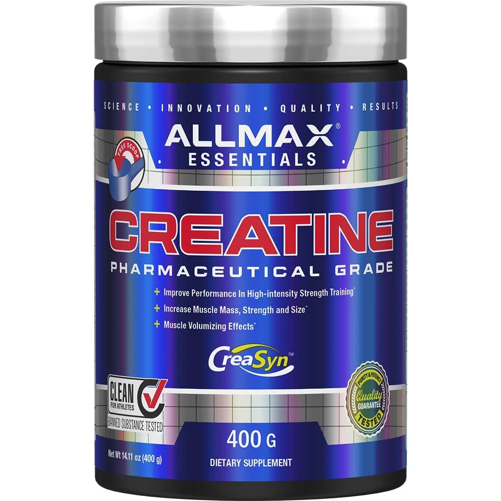 ALLMAX Nutrition - Creatine Monohydrate, Micronized Creatine Powder for Strength and Muscle Recovery, Gluten Free & Fast Absorbing 400g - Medaid International