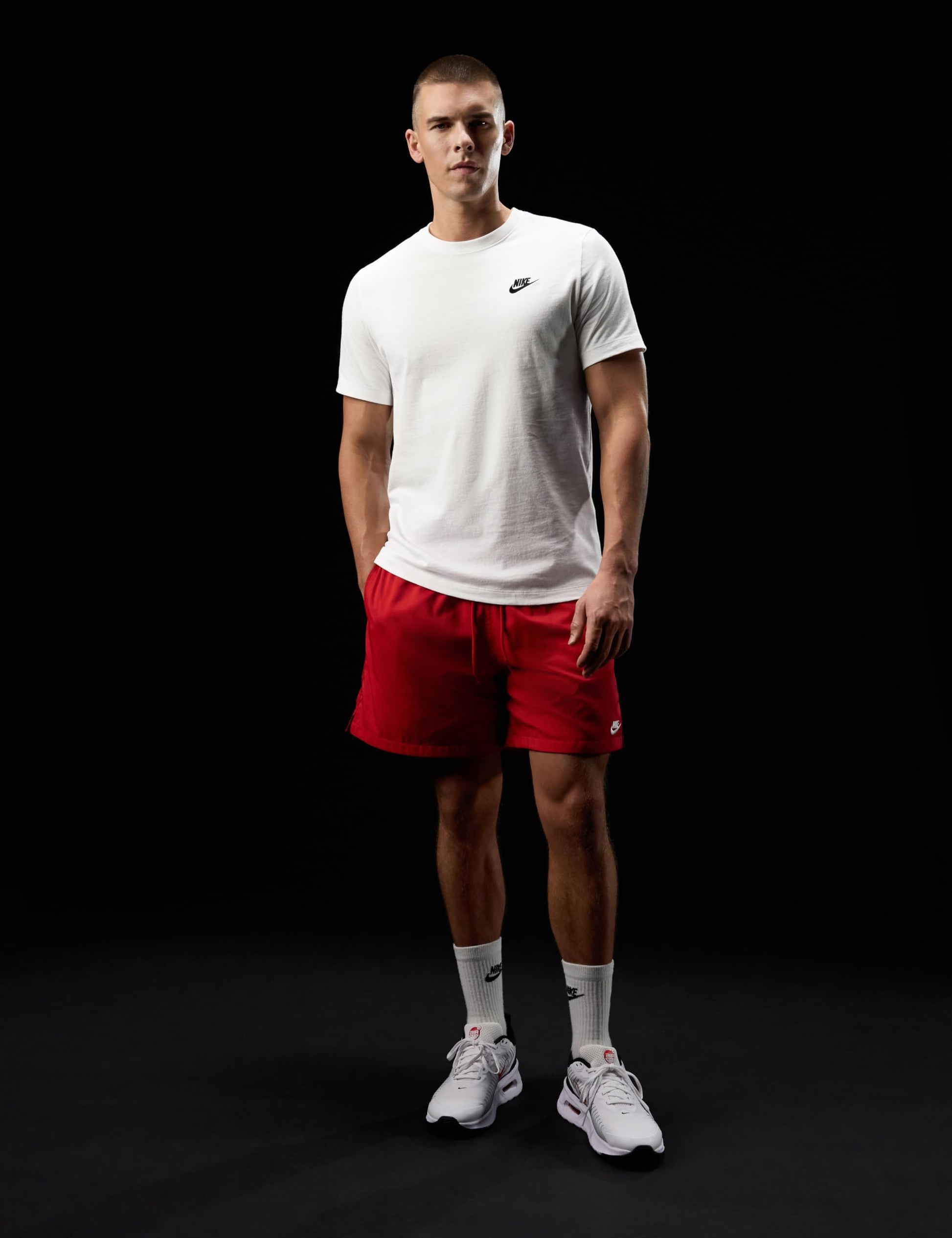 Nike Men's Sportswear Club T-Shirt, White/Black, XL Tall - Medaid International