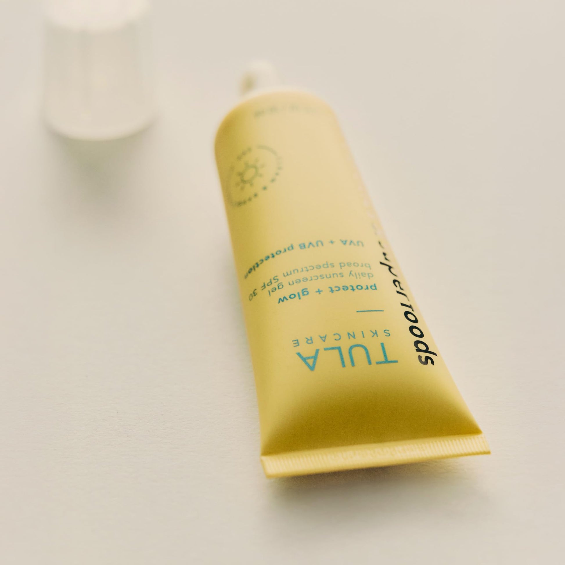 TULA Skin Care Protect + Glow Daily Sunscreen - Gel, Broad Spectrum SPF 30, Skincare-First, Non-Greasy, Non-Comedogenic and Reef-Safe with Pollution and Blue Light Protection, Regular, 1.7 fl oz. - Medaid International