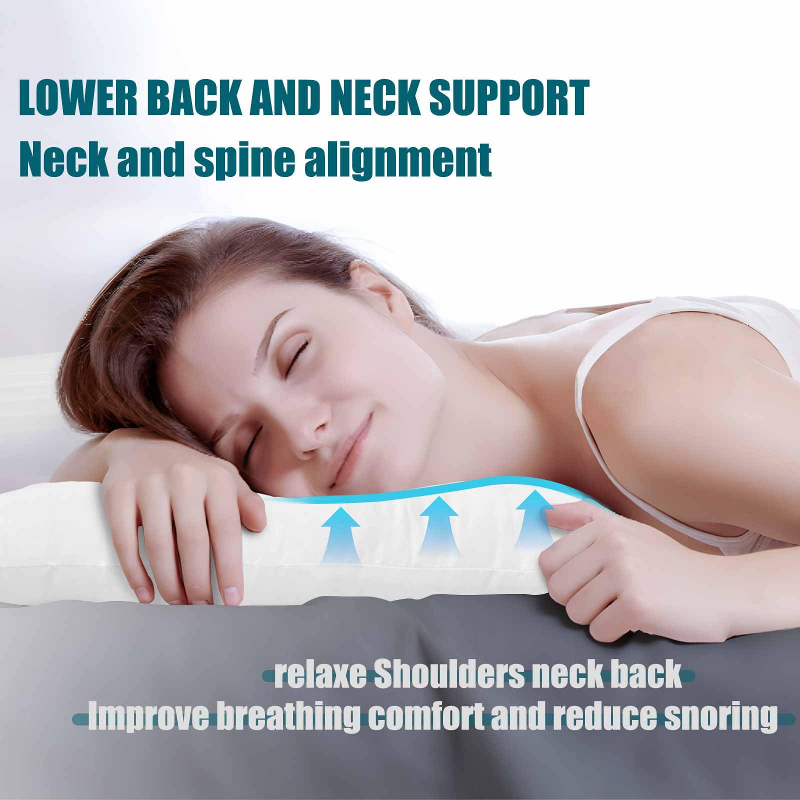 iFaon Ultra Flat Thin Pillows for Sleeping Standard Size, 2-1/2" High Slim Bed Pillow for Back Stomach Sleepers Down Alternative Filling Hypoallergenic White 18x26 in - Medaid International