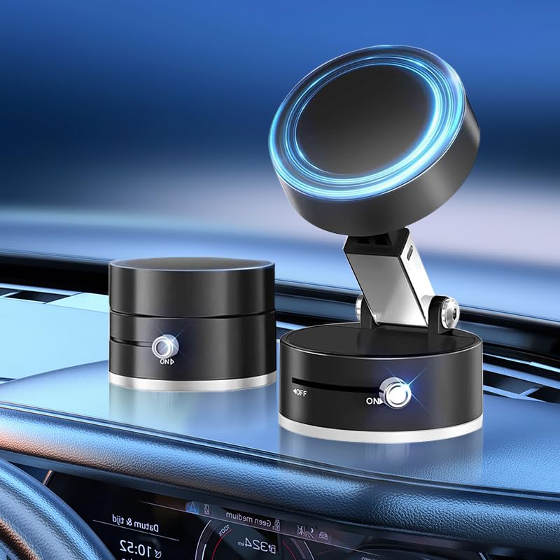 Pink Rotatable and Foldable Magnetic Phone Stand, Heavy-Duty Magnetic Fitness Mirror, Smooth Surface, All Vehicles - Medaid International