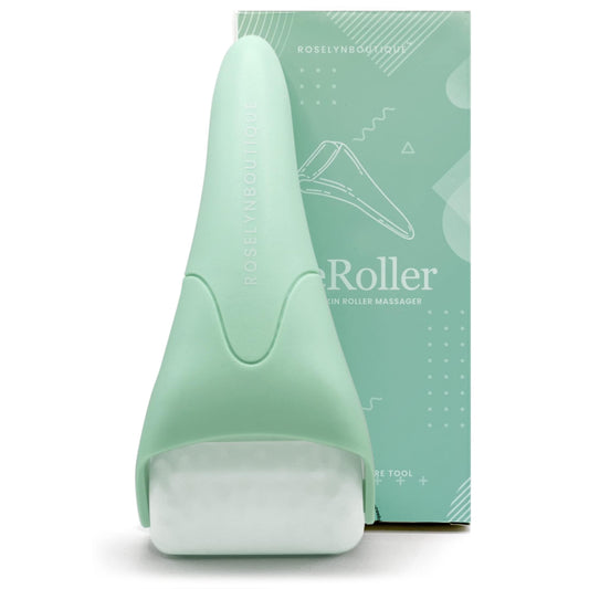 ROSELYNBOUTIQUE Ice Roller for Face Wrinkles Fine Lines Puffiness Stick Massager Facial Skin Care Tools Self Care Gifts for Men Women (Green) - Medaid International