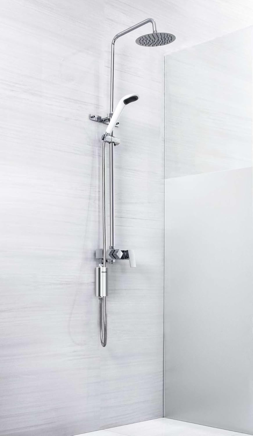 Philips Water - In-Line Shower Filter, Reduces Chlorine by up to 99%, Easy to Instal, Fits all standard hoses and taps - Medaid International