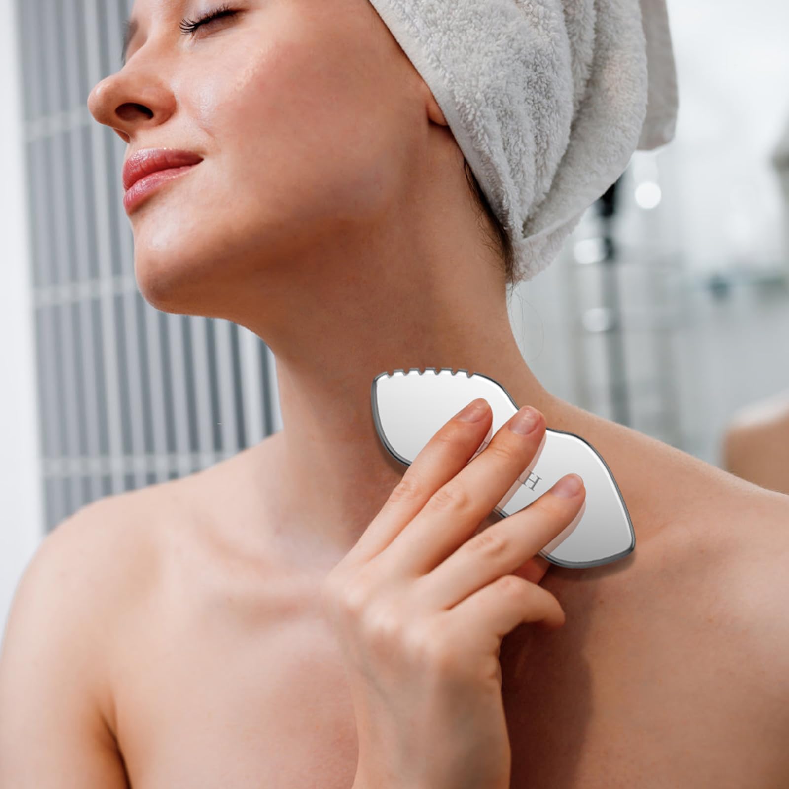 Stainless Steel Gua Sha & Face Rollers - Metal Roller for Eyes & Neck, Anti-Aging Facial Massage Tools, Gua Sha Facial Tool Kit (JGS-1) - Medaid International