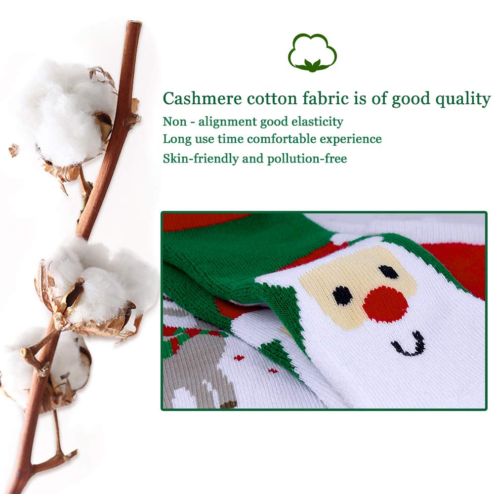 WTTORDE 3 PCS Cute Kid Sock Warm Winter Crew Socks Unisex Cotton Socks Xmas Gift（M） - Medaid International