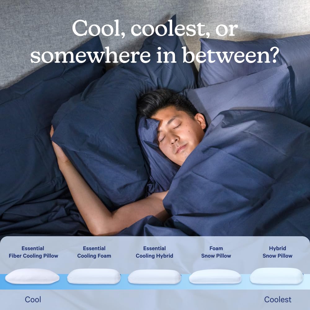 Casper Sleep Standard Foam Pillow – Cooling Memory Foam, Supportive Comfort for Side Sleepers, Breathable & Pressure-Relieving - Medaid International