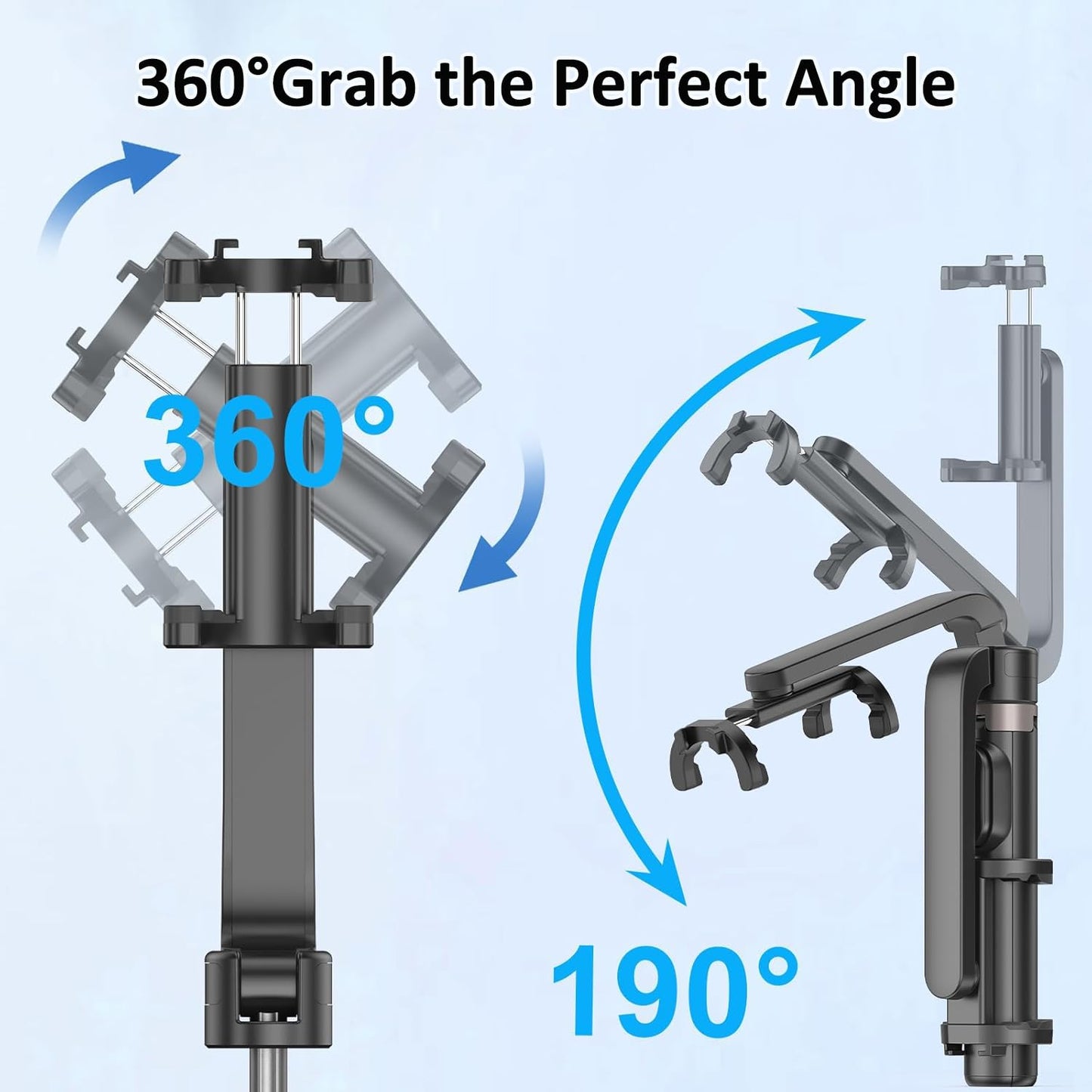 TONEOF Mini Selfie Stick Tripod, Cellphone Tripod Stand with Remote, Phone Tripod Stand Portable for Group Selfie/Live Streaming/Video Recording Compatible with All Smartphone - Medaid International