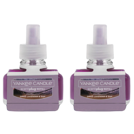 Yankee Candle ScentPlug Refill, Dried Lavender & Oak, 1 CT (Pack of 2) - Medaid International
