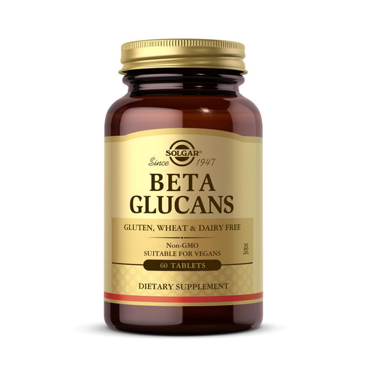 Solgar Beta Glucans - 60 Tablets - Non-GMO, Vegan, Gluten & Dairy Free - 60 Servings - Medaid International