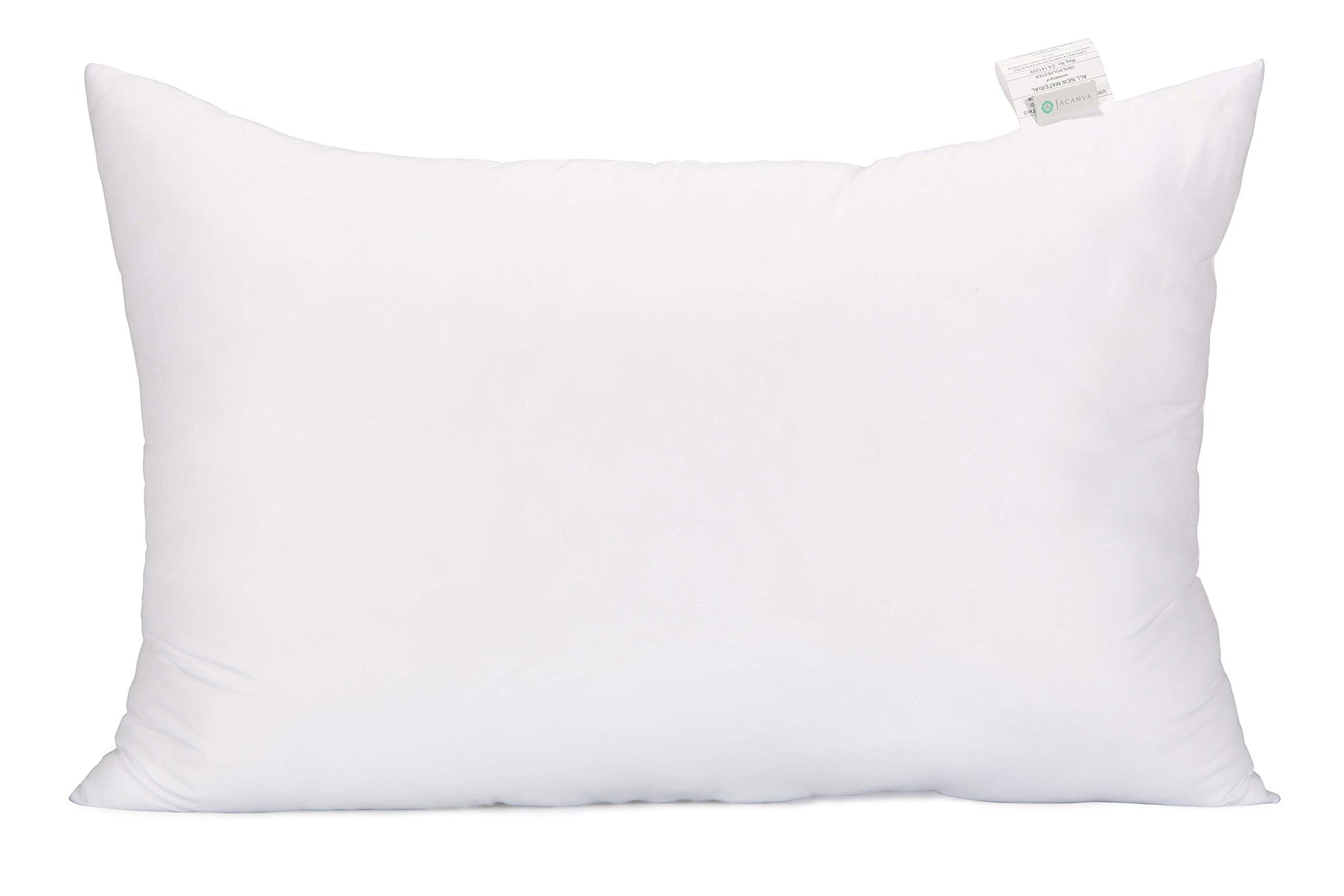 Acanva Fluffy Pillow Insert for Bed Sleeping, Decorative Stuffer Cushion Sham Filler, Queen 20x30 (Pack of 1), White - Medaid International