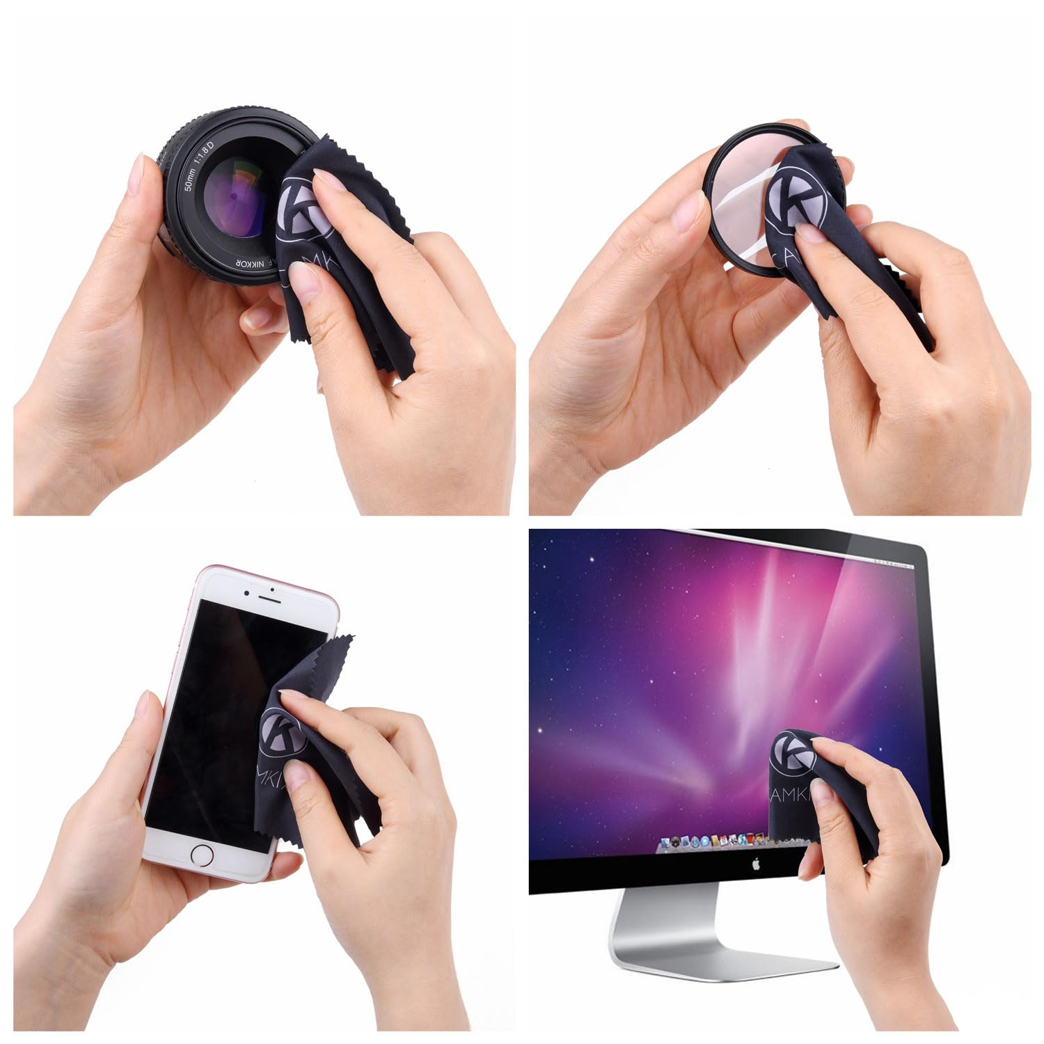 Lens and Screen Cleaning Kit - 3X Cleaning Spray, 3X Microfiber Cloth - Perfect to Clean The Lens of Your DSLR Camera (3 Bottles) - Medaid International