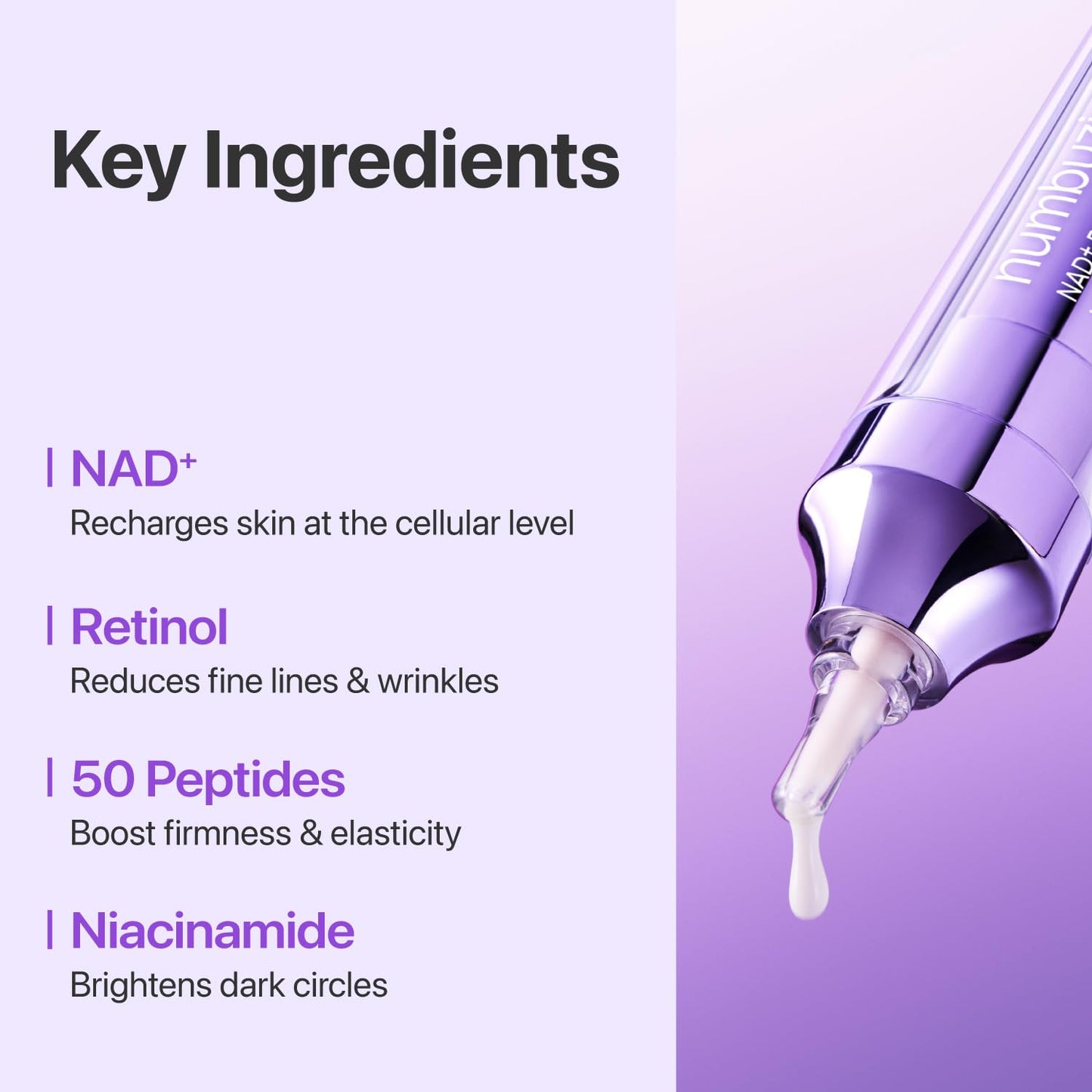 numbuzin No.9 Eye Cream | NAD+ Retinol Volumetox Eye Serum | Dark Circles, Glow Up, Firming, Wrinkles, Fine Lines, Depuff | Peptides, Niacinamide | Restores Radiance for Undereyes | 0.33 fl. oz. - Medaid International