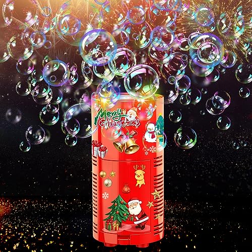 Ivtivfu - Fireworks Bubble Machine with Lights, 13 Holes, Closeable Sound, Perfect for Kids Parties