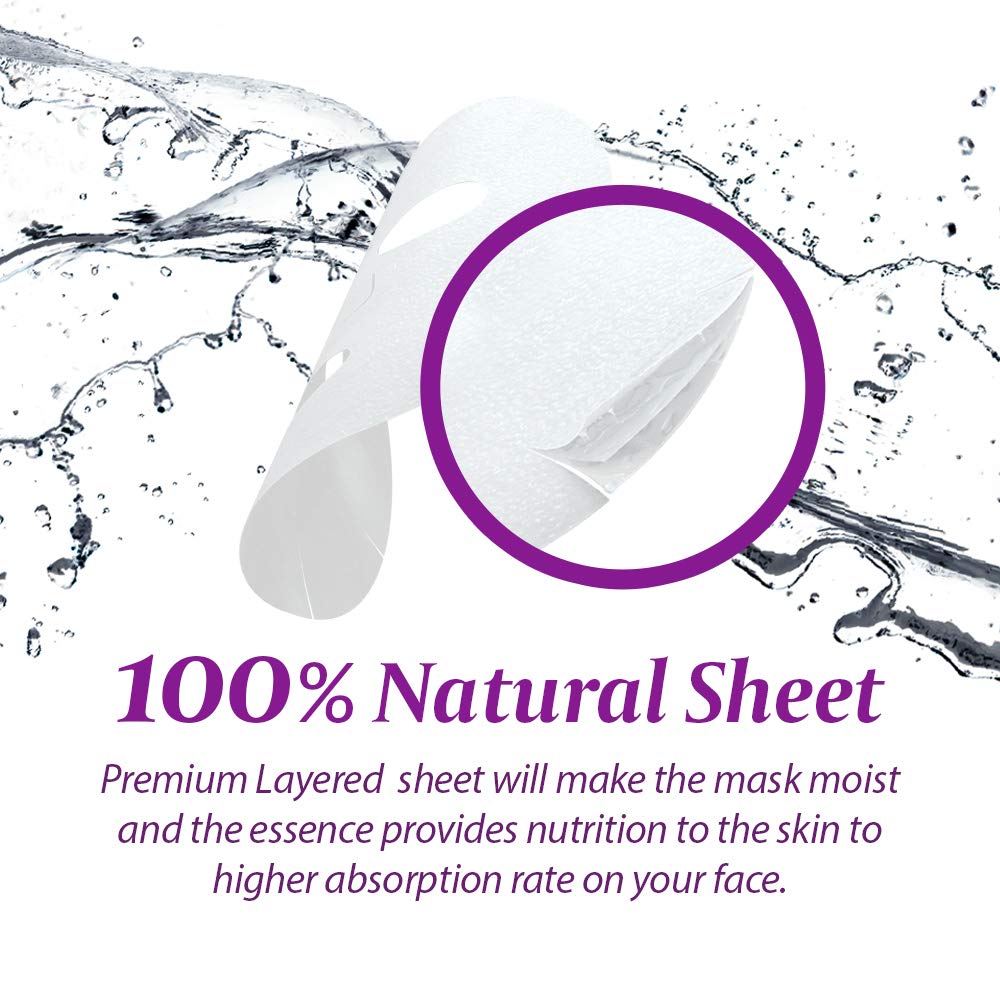 GLAM UP Sheet Mask Nourishing AcaiBerry (10 sheets) - Dewy Skin - Medaid International