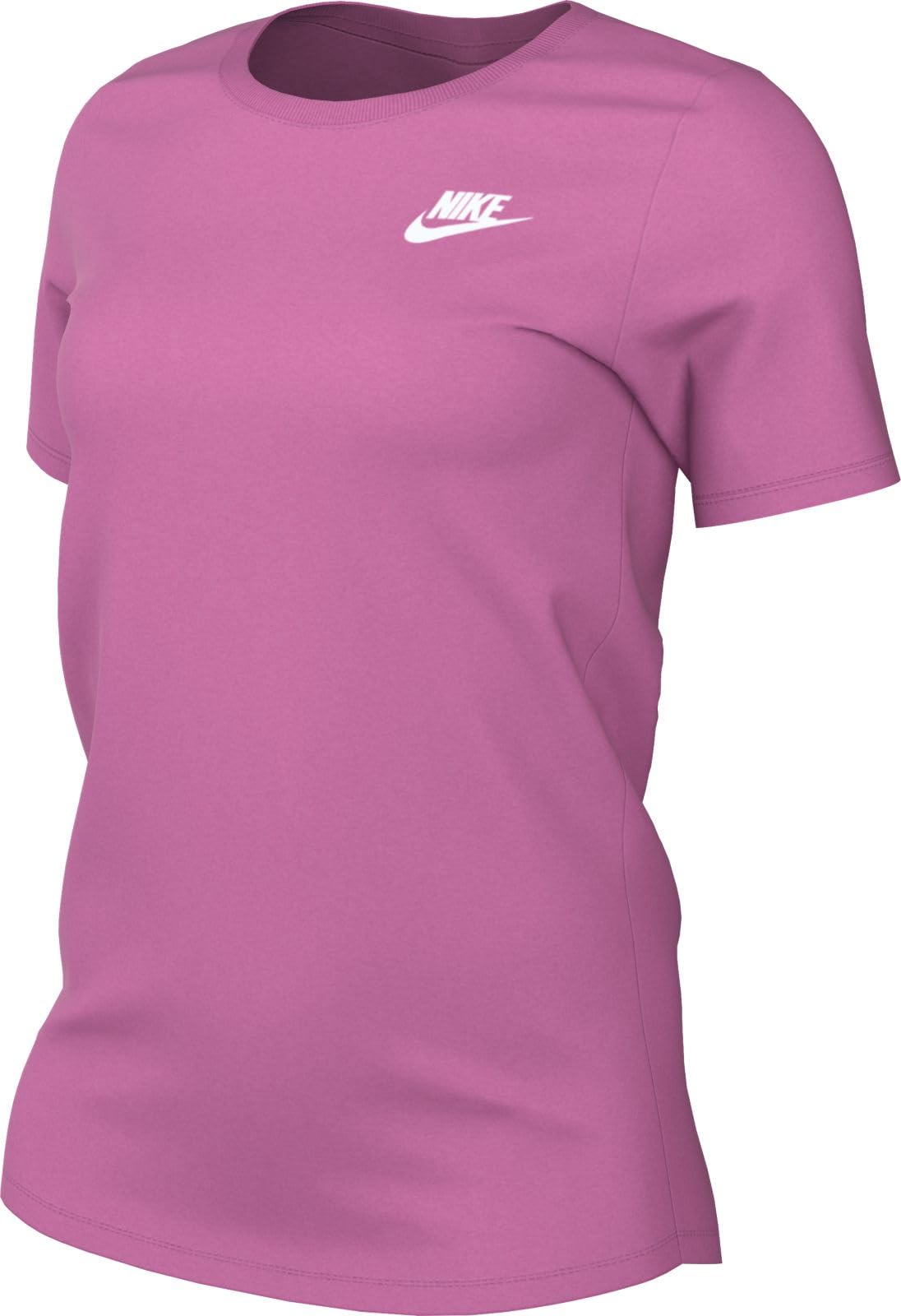 Nike Sportswear Club Essentials Women's T-Shirt (Playful Pink) Size Large - Medaid International