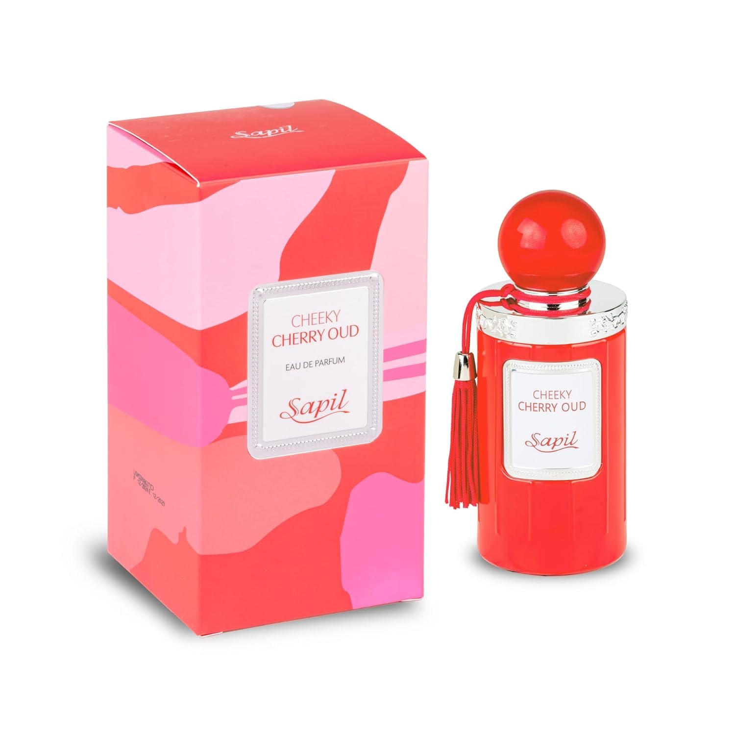 Sapil Cheeky Cheery Oud Unisex Eau De Parfum - Spicy Cherry & Rose Blend with Oud Twist - Long Lasting Niche Perfume for Men & Women - 3.38 oz - Medaid International