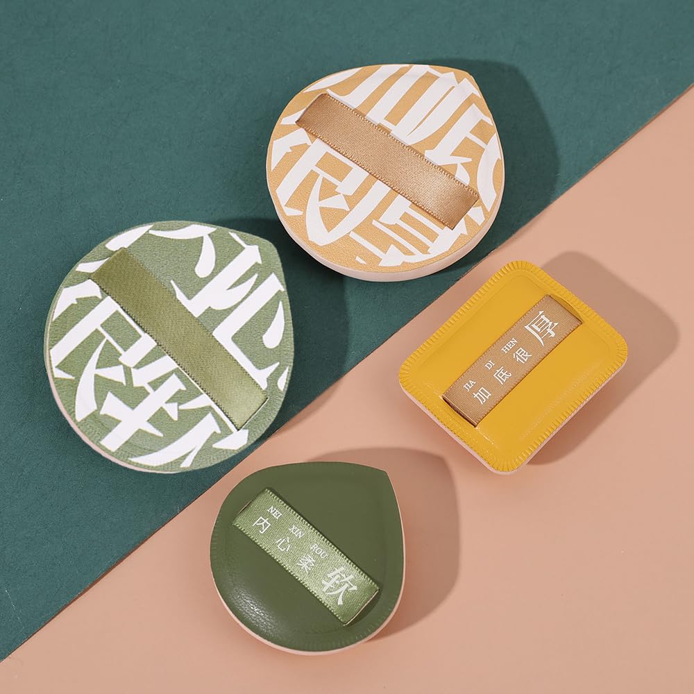 3pcs Makeup Sponge Foundation Concealer Powder Puff Soft Reusable Beauty Blender Applicator Portable Face Makeup Tools,L Green - Medaid International