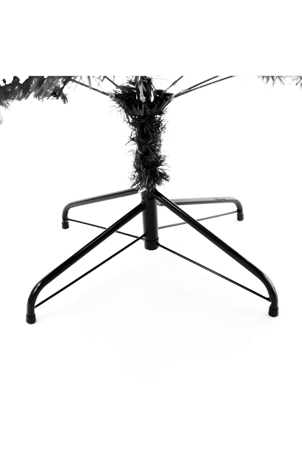 Perfect Holiday 4' Black Canadian Pine Christmas Tree | 291 Tips, Dia 30" | Includes Metal Stand (PVC-4BLK) - Medaid International