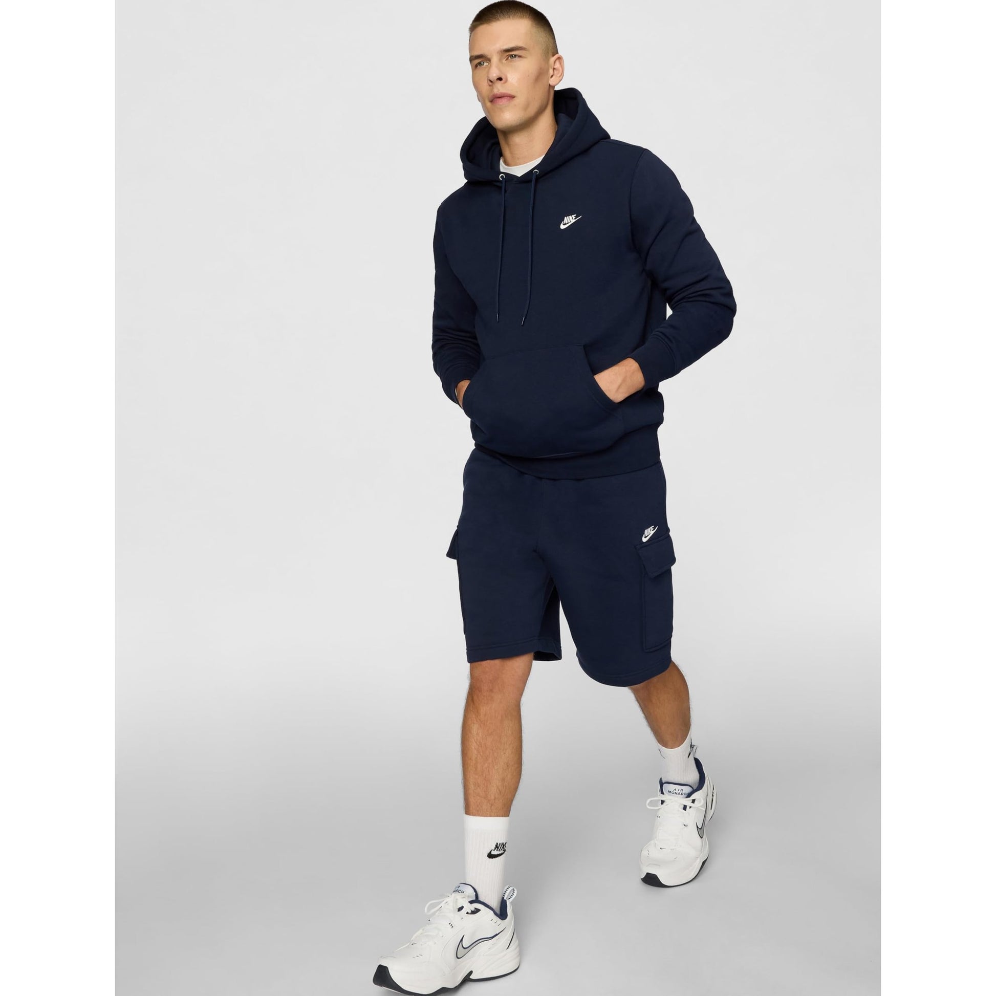 Nike Men's Club Pullover Fleece Hoodie, Obsidian/Obsidian/White, Medium - Medaid International