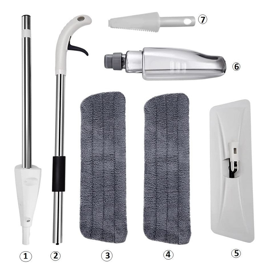 BROGBUS Spray Mop Set with Microfiber Washable Pad, Best 360 Degree Easy Floor Cleaning for Home & Office - Medaid International