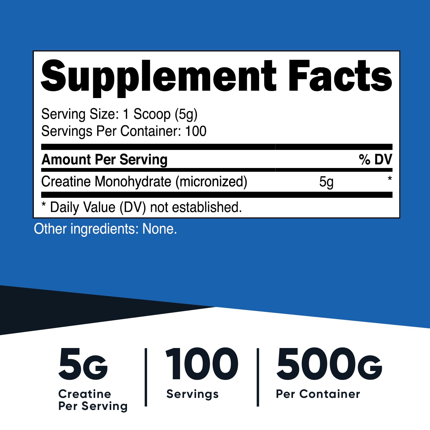 Nutricost Creatine Monohydrate Micronized Powder 500G, 5000mg Per Serv (5g) - 100 Servings, 17.9 Oz - Medaid International