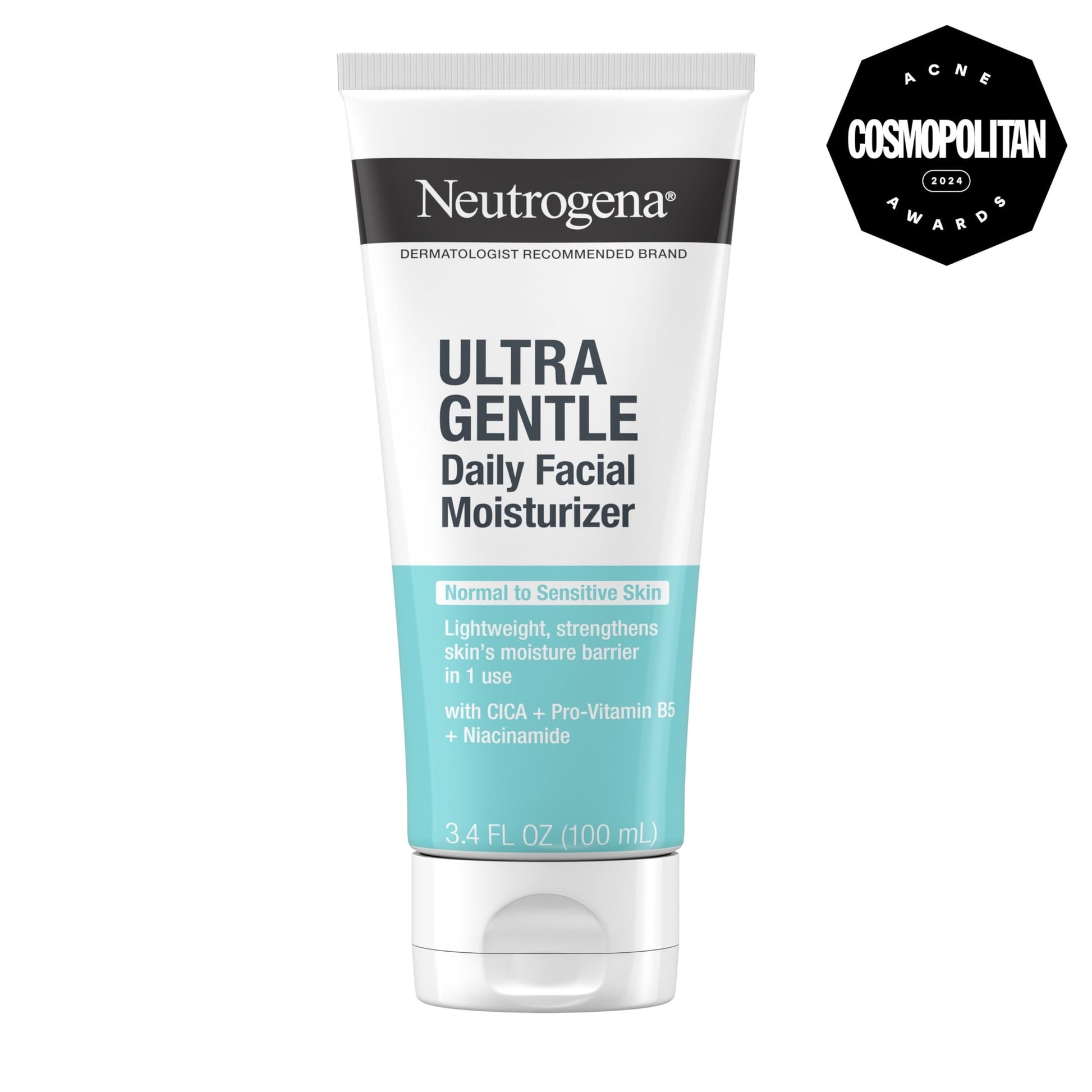 Neutrogena Fragrance Free Daily Facial Moisturizer, Face & Neck Moisturizer for Sensitive Skin with Vitamin B3, Pro-Vitamin B5 & Vitamin E Supports Skin's Dynamic Barrier, 3.4 fl. oz - Medaid International