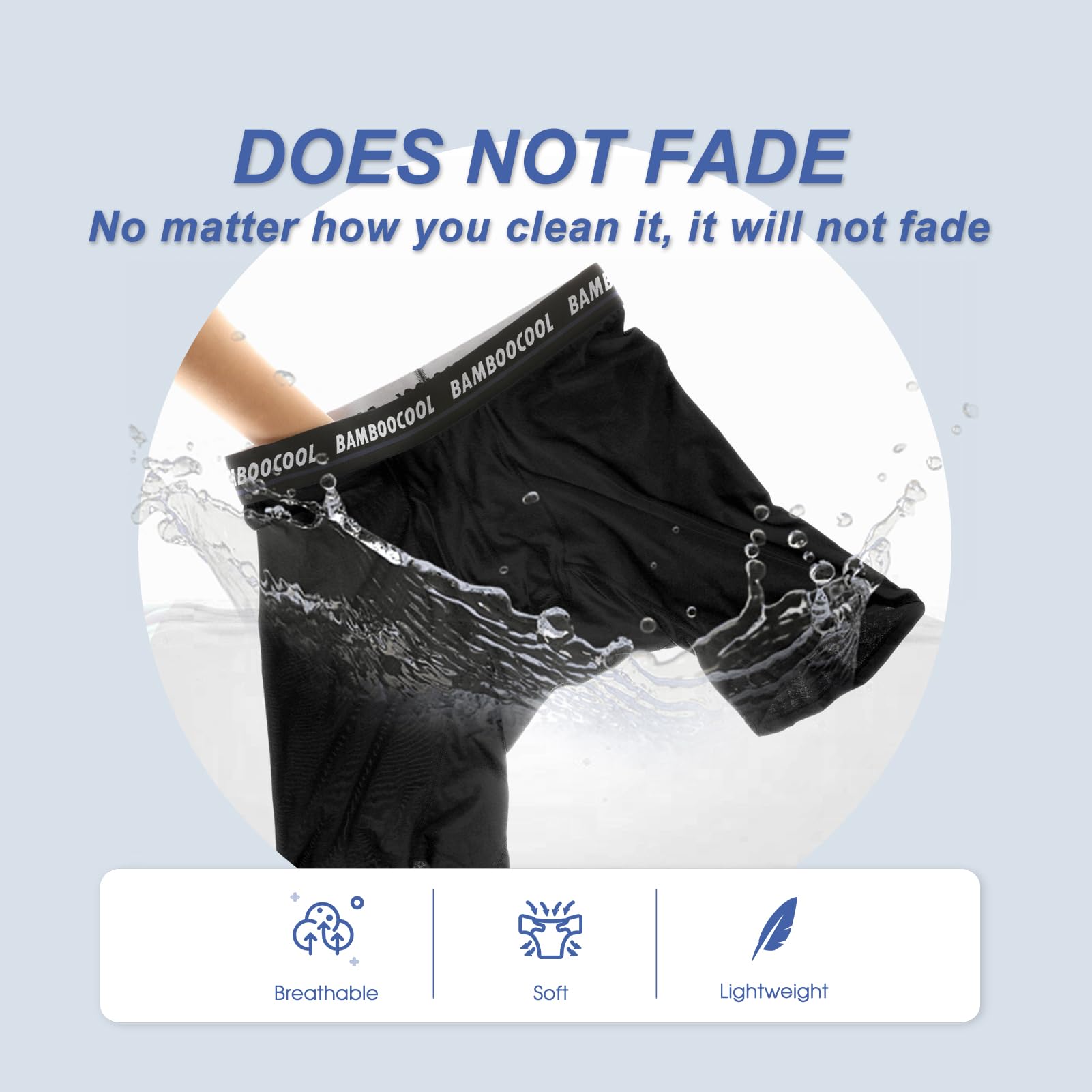 BAMBOO COOL Men's Long Boxer Briefs Performance Long Leg Sports Boxer Brief Underwear MultiPack - Medaid International