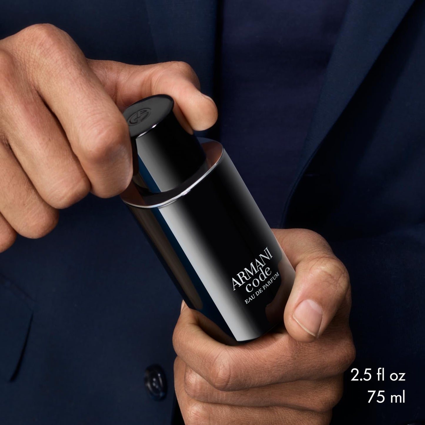 Armani Beauty – Code – Eau de Parfum – Cologne for Men – Fougère Ambery Spicy Men’s Fragrance – Green Mandarin, Nutmeg, Tonka Bean Notes - 2.5 Fl Oz - Medaid International