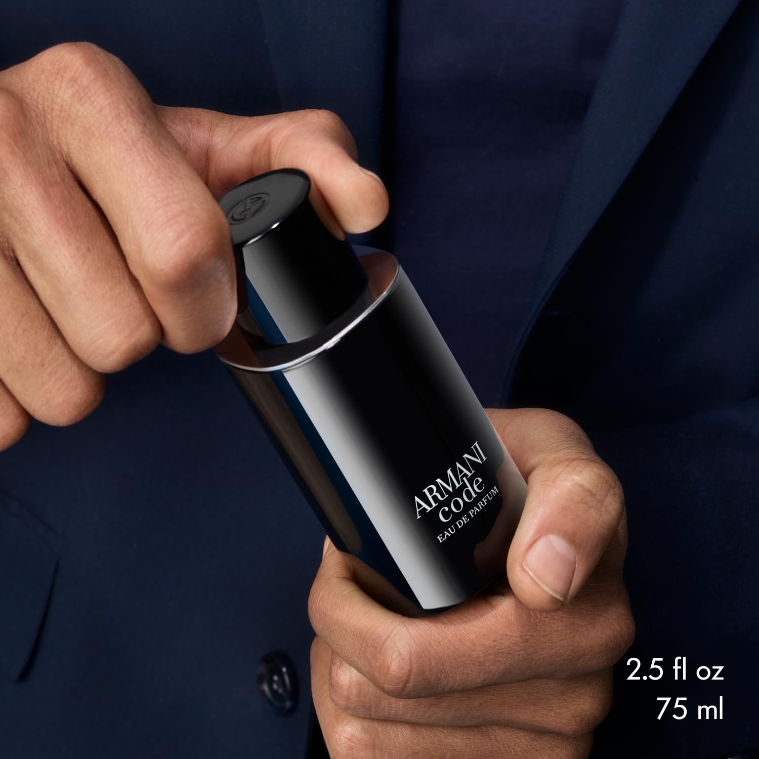 Armani Beauty – Code – Eau de Parfum – Cologne for Men – Fougère Ambery Spicy Men’s Fragrance – Green Mandarin, Nutmeg, Tonka Bean Notes - 2.5 Fl Oz - Medaid International