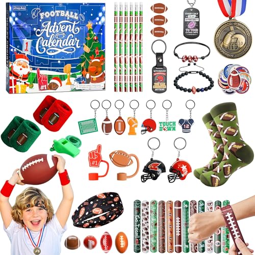 JroyJoy Advent Calendar 2025, 24Pcs Football Surprises 24 Days Christmas Advent Calendars Gifts for Kids, Football Game League Rugby Team Arrival Gift for Boys Teenagers Xmas Gift Set - Medaid International