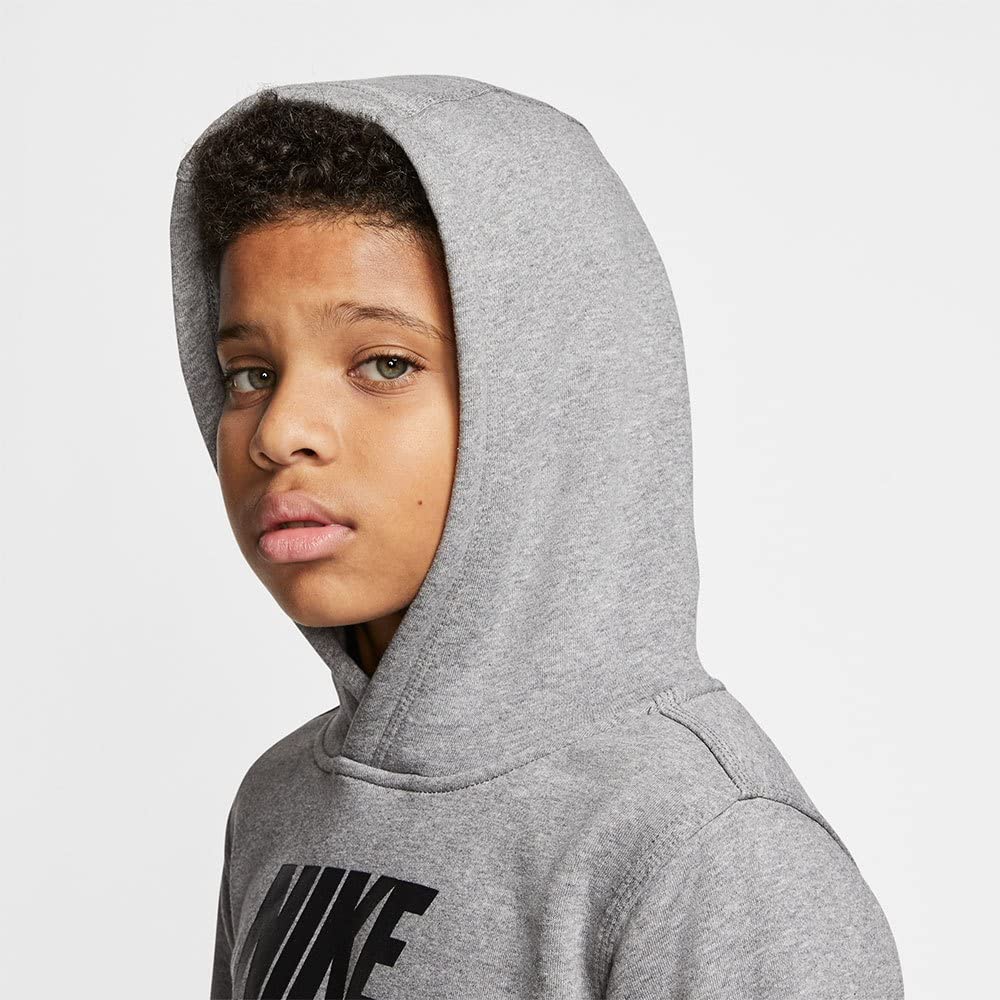 Nike Boys Sportswear Club+ Hbr Pullover Hoodie (US, Numeric, 6, Regular, Carbon Heather) - Medaid International