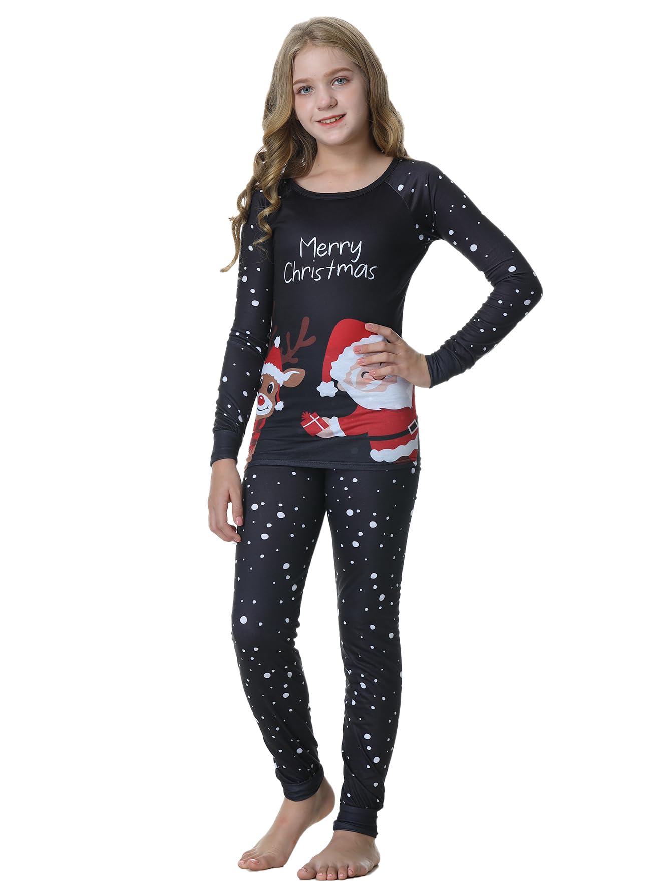 VENTELAN Family Matching Christmas Pajamas Set Holiday Santa Claus Sleepwear Xmas PJS Set for Couples and Kids,Men,2XL - Medaid International