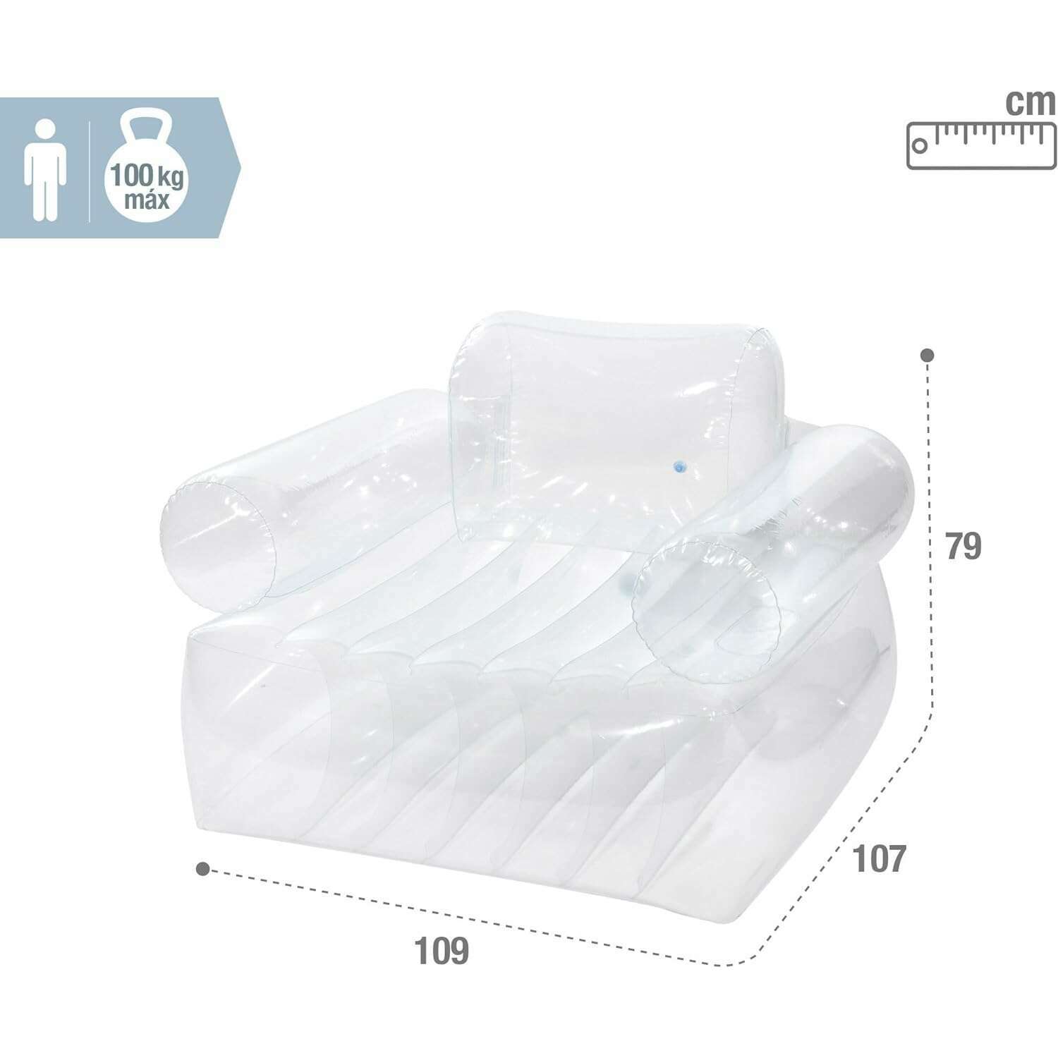 Inflated Chair, Transparent - Medaid International