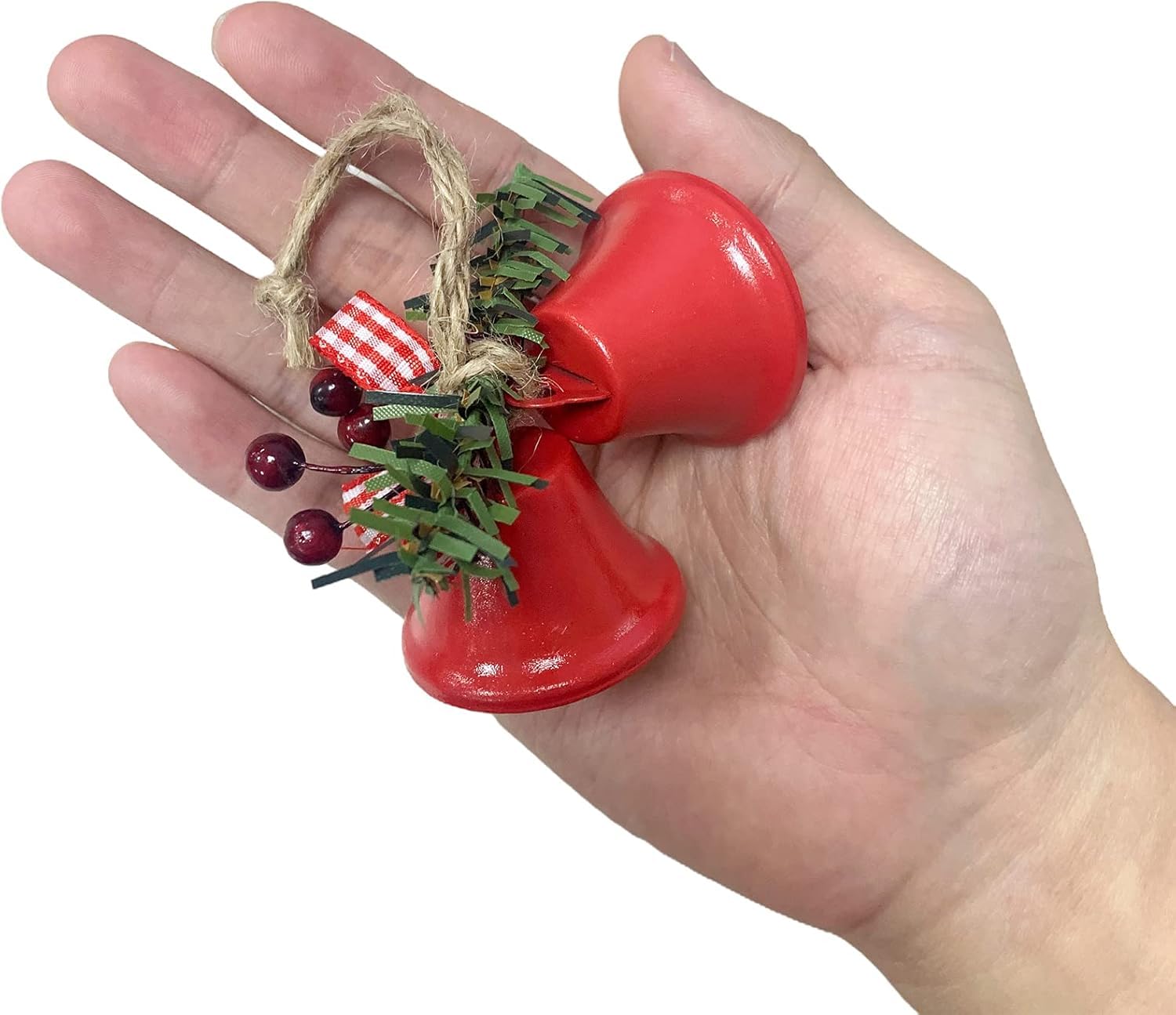 1 Pc Red Christmas Bells, Tree Hanging Ornament Metal Jingle Bells for Christmas Holiday Decoration - Medaid International