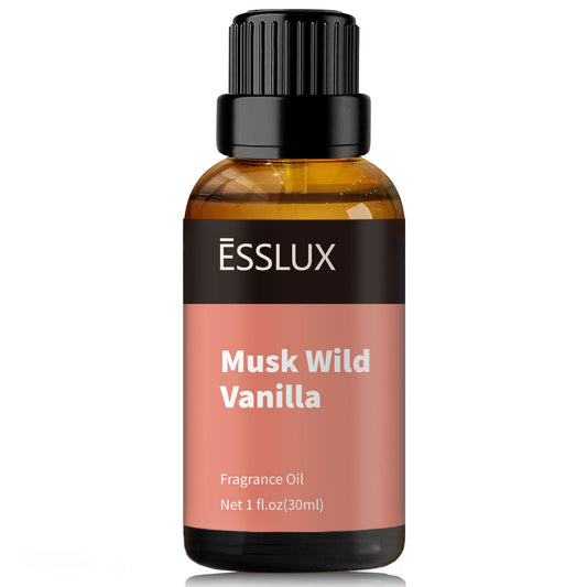 Musk Wild Vanilla Fragrance Oil, ESSLUX Large Single Essential Oil 30ml, Aromatherapy Candle Making Scents, Middle Eastern Scented Oils for Home for Diffuser, Massage, Soap, Perfume, Humidifier - Medaid International